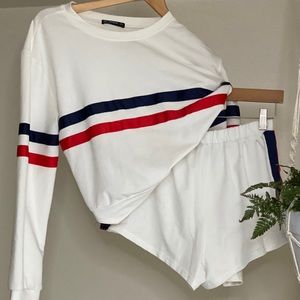 SHEIN retro tee/shorts set